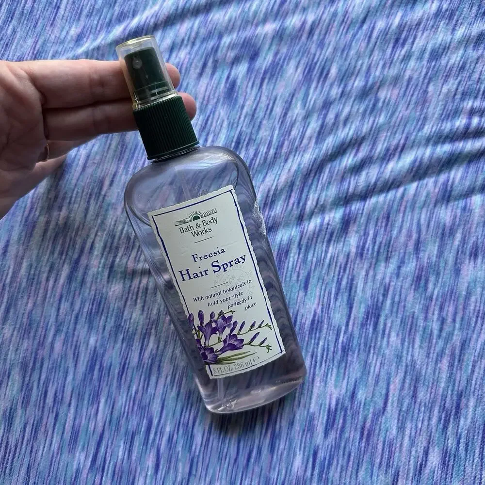 Vintage Bath & Body Works Freesia Hair Spray 8oz. Full